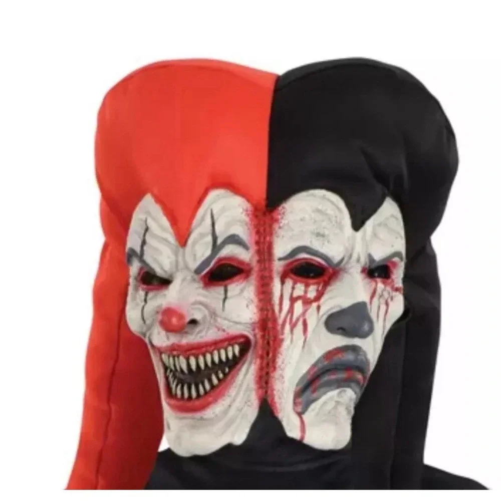 Two-Faced Jester Evil Clown Circus‎ Carnival (M) 8-10 Halloween Child Costume - Picture 6 of 13